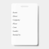 カスタマイズ可能なスタッフバッジ バッジ (裏面)