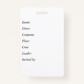 カスタマイズ可能なスタッフバッジ バッジ (裏面)