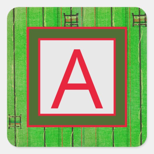 カスタマイズ可能なステッカーモノグラム封筒用シール スクエアシール (正面)