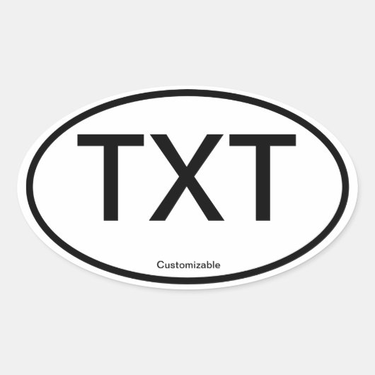 カスタマイズ可能なステッカー[ホームステッカー] 楕円形シール (正面)