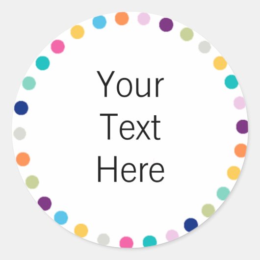 カスタマイズ可能なステッモダンクドット ラウンドシール (正面)