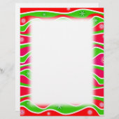 カスタマイズ可能なストライプクリスマスレターヘッドテンプレート (正面/裏面)