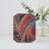 カスタマイズ可能なストライプ ファンタジー ポストカード (スタンド正面)