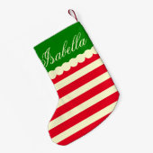 カスタマイズ可能なストリピースクリスマスストッキング スモールクリスマスストッキング (裏面 (吊り時))