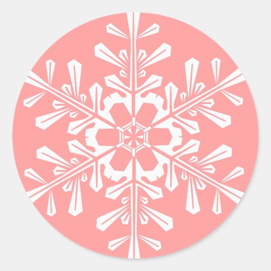 カスタマイズ可能なスノーフレークラウンドシール ラウンドシール (正面)