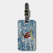 カスタマイズ可能なスノーボーダーラゲージタグ ラゲッジタグ (正面縦)