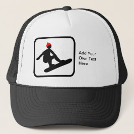 カスタマイズ可能なスノーボーダーロゴ キャップ