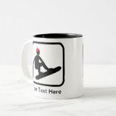 カスタマイズ可能なスノーボーダーロゴ ツートーンマグカップ (正面左)