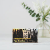 カスタマイズ可能なスノーボードのレッスン名刺 名刺 (スタンド正面)