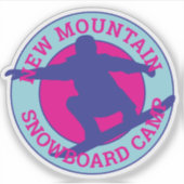 カスタマイズ可能なスノーボードを円形にデザイン シール (正面)