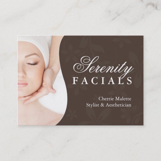 カスタマイズ可能なスパのギフト券 割引カード (正面)