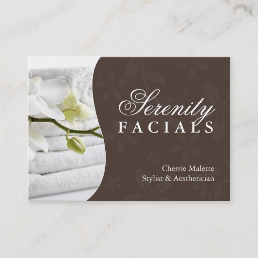 カスタマイズ可能なスパのギフト券 割引カード (正面)