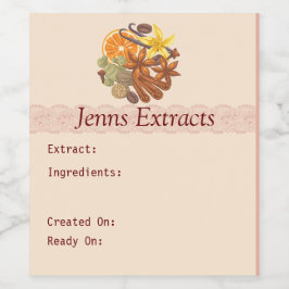 カスタマイズ可能なスパイスと調味料と抽出 ワインラベル