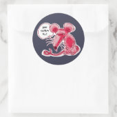 カスタマイズ可能なスピーチのバロンを持つ醜いネズミの漫画 ラウンドシール (バッグ)