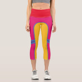 カスタマイズ可能なスポーツあなたの名前/あなたのクラブレギンス カプリレギンス (正面)