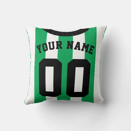 カスタマイズ可能なスポーツジャージーテンプレート枕、サッカー クッション (裏面)