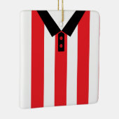 カスタマイズ可能なスポーツジャージーレッドテンプレート セラミックオーナメント (右)