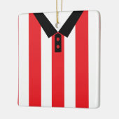 カスタマイズ可能なスポーツジャージーレッドテンプレート セラミックオーナメント (左)