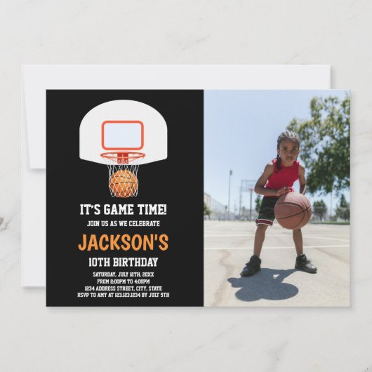 カスタマイズ可能なスポーツパーティの招待状 子供へ 招待状 (正面)