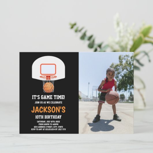 カスタマイズ可能なスポーツパーティの招待状 子供へ 招待状 (スタンド正面)