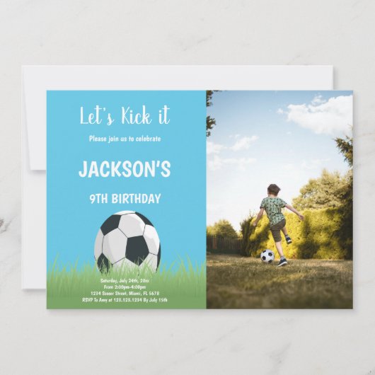カスタマイズ可能なスポーツパーティの招待状 子供へ 招待状 (正面)