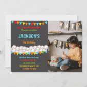 カスタマイズ可能なスポーツパーティの招待状 子供へ 招待状 (正面)