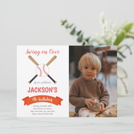 カスタマイズ可能なスポーツパーティの招待状 子供へ 招待状 (スタンド正面)