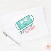 カスタマイズ可能なスマイル スクエアシール (封筒)