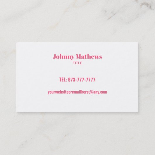 カスタマイズ可能なスムージーの名刺 名刺 (裏面)