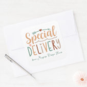 カスタマイズ可能なスモールビジネス向けステッカー スクエアシール (封筒)