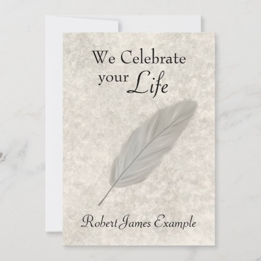 カスタマイズ可能なスリープ解除/メモリアル(石効果) 招待状 (正面)