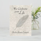 カスタマイズ可能なスリープ解除/メモリアル(石効果) 招待状 (スタンド正面)