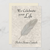 カスタマイズ可能なスリープ解除/メモリアル(石効果) 招待状 (正面/裏面)