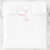 カスタマイズ可能なスローガンを持つフラメンコダンサー ラウンドシール (バッグ)