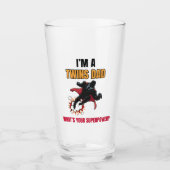 カスタマイズ可能なスーパーヒーローパパツインズファーザーズ タンブラーグラス (正面)