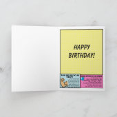 カスタマイズ可能なスーパーヒーロー漫画誕生日 カード (内部)