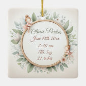 カスタマイズ可能なセラミックオーナメントと妖精フレーム セラミックオーナメント (裏面)