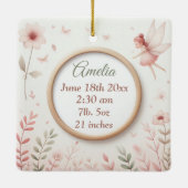 カスタマイズ可能なセラミックオーナメントと妖精フレーム セラミックオーナメント (裏面)