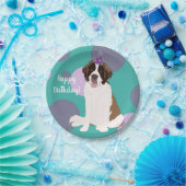 カスタマイズ可能なセントバーナード ペーパープレート (パーティー)