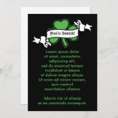 カスタマイズ可能なセントパトリックのデイシャムロック招待状 招待状 (正面/裏面)