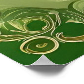 カスタマイズ可能なセントパトリックのデイハープ。St patty's day ポスター (角)