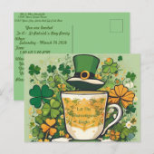 カスタマイズ可能なセントパトリックの日シェナニガンパーティー 案内ポストカード (正面/裏面)