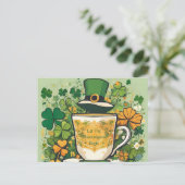 カスタマイズ可能なセントパトリックの日シェナニガンパーティー 案内ポストカード (スタンド正面)