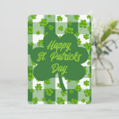 カスタマイズ可能なセントパトリックデーのクローバー シーズンカード (スタンド正面)