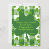 カスタマイズ可能なセントパトリックデーのクローバー シーズンカード (裏面)