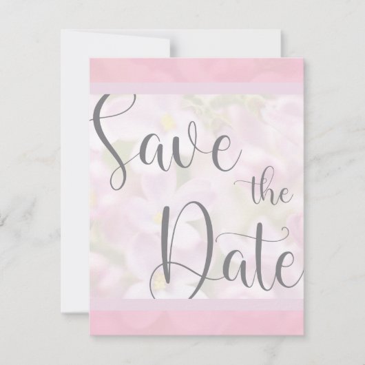 カスタマイズ可能なセーブ・ザ・デート案内テンプレート 招待状 (正面)