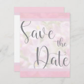 カスタマイズ可能なセーブ・ザ・デート案内テンプレート 招待状 (正面/裏面)