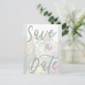 カスタマイズ可能なセーブ・ザ・デート案内テンプレート 招待状 (スタンド正面)