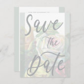 カスタマイズ可能なセーブ・ザ・デート案内テンプレート 招待状 (正面/裏面)