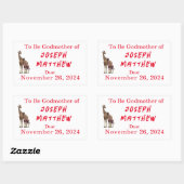 カスタマイズ可能なゼブラありがとう 長方形シール (シート)